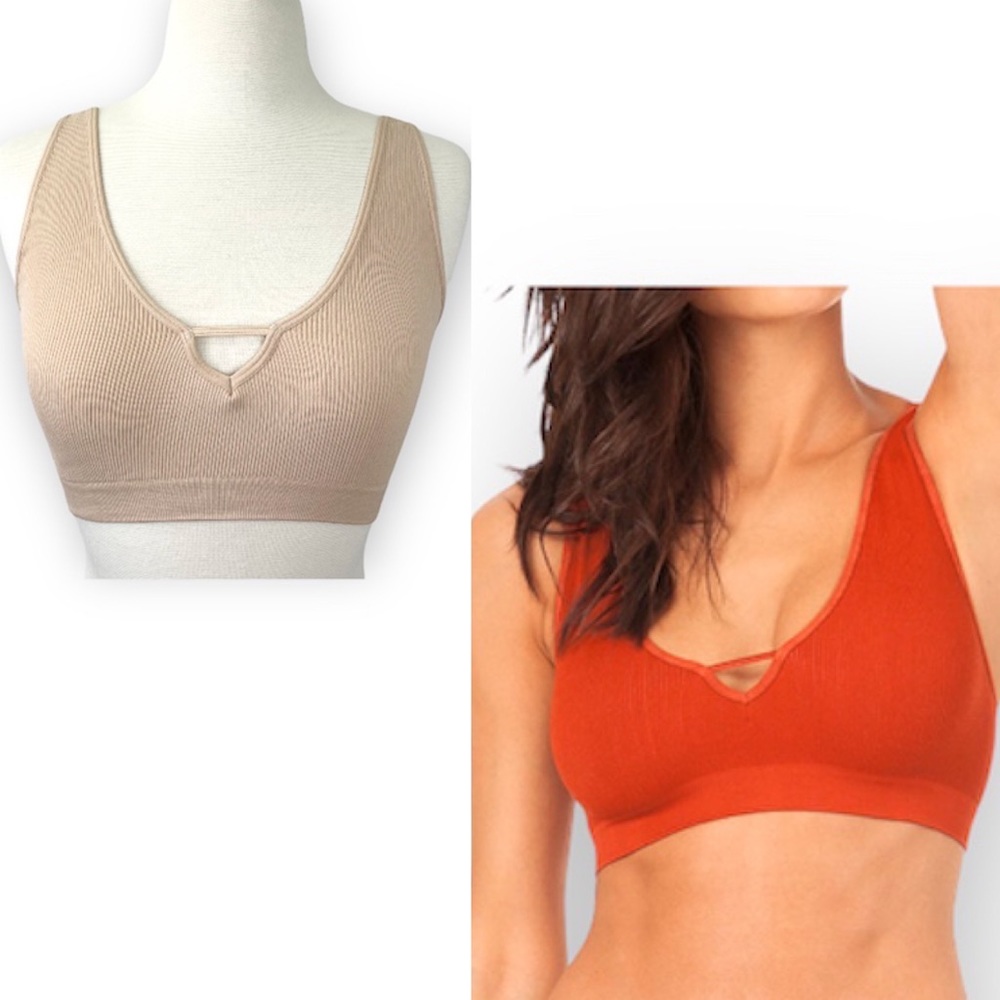 LIVELY Seamless Deep-V Bralette Size Large